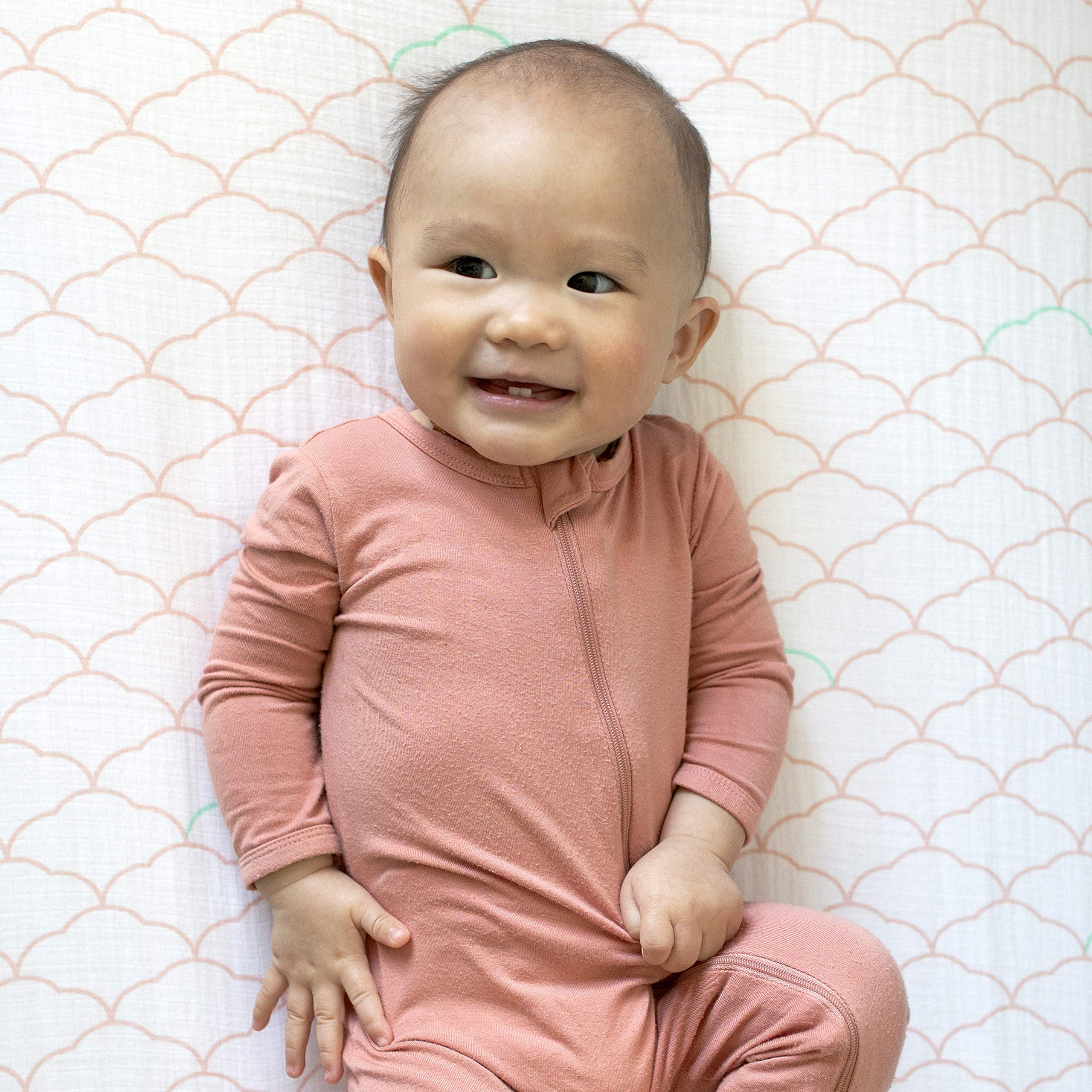 Organic Muslin Cotton Mini Crib Sheets 2-Pack - Ultra Soft & Breathable Baby Bedding for 24