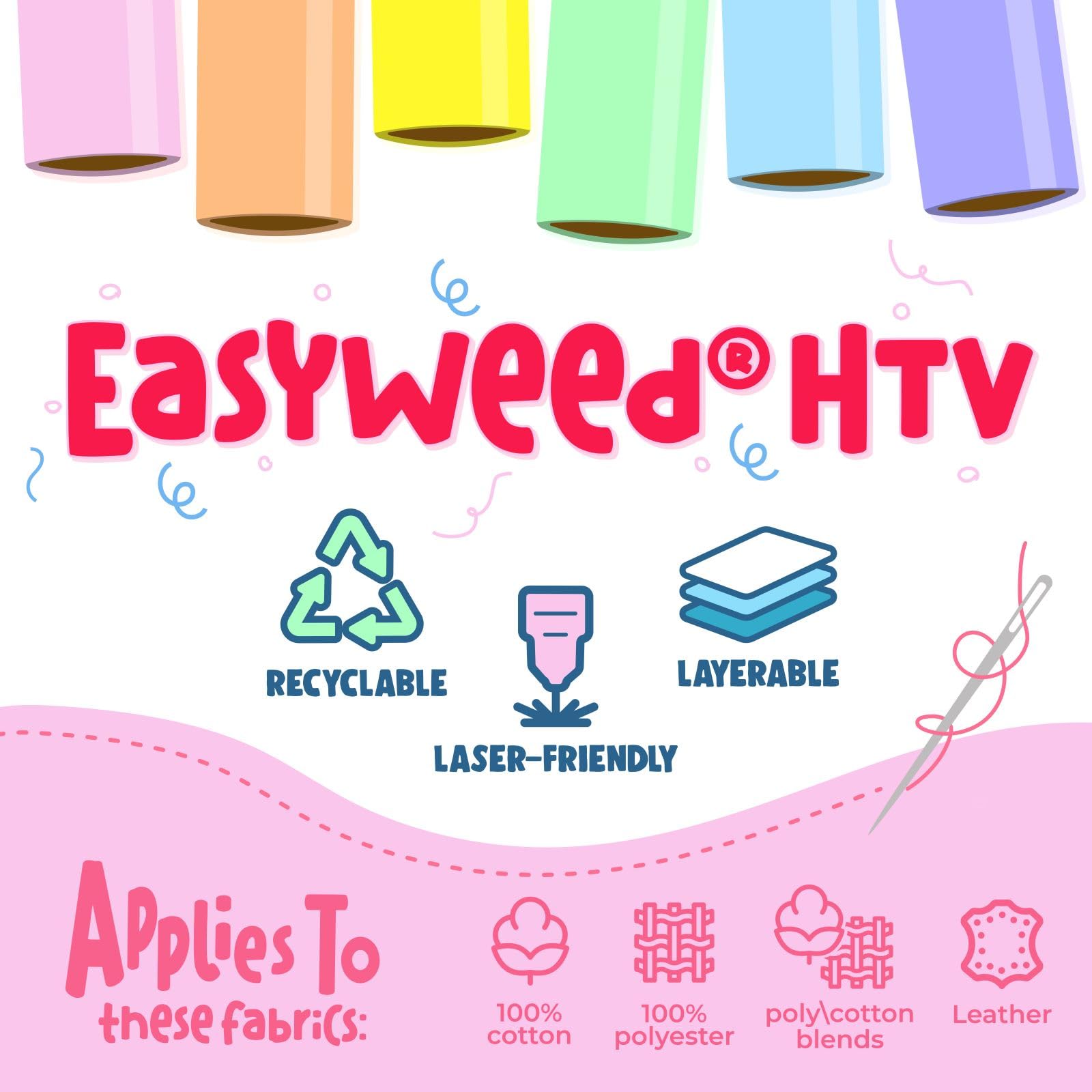 Siser EasyWeed HTV Heat Transfer Vinyl Roll 11.8