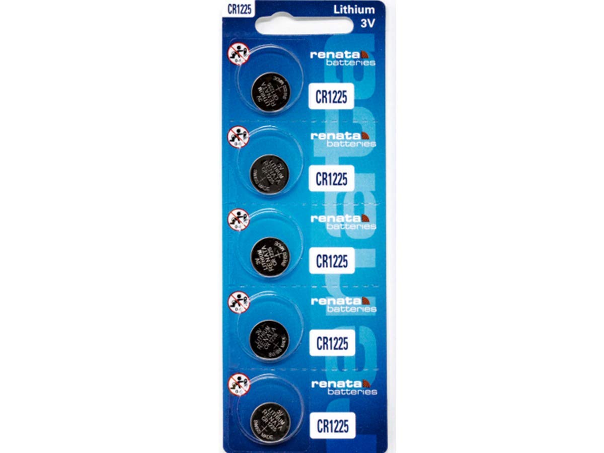 Renata CR1225 3V Lithium Watch Battery - 5 Pack - Long-Lasting Power for Watches, Calculators & Key Fobs - Replacement Battery for Timex, Casio & More