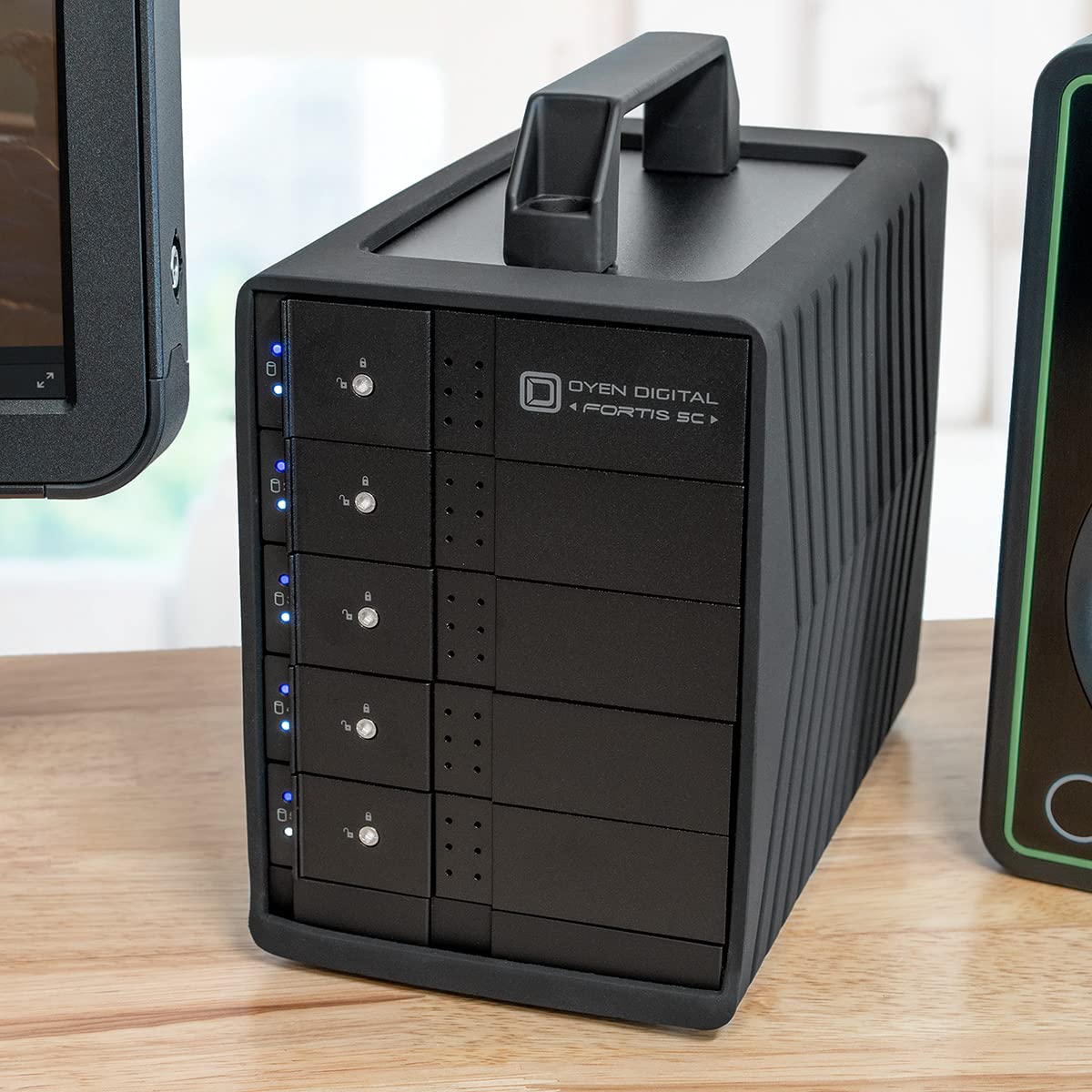 Oyen Digital Fortis 5C 5-Bay USB-C External Hard Drive Enclosure for RAID Storage - High-Speed Data Backup Solution for Mac & PC Users