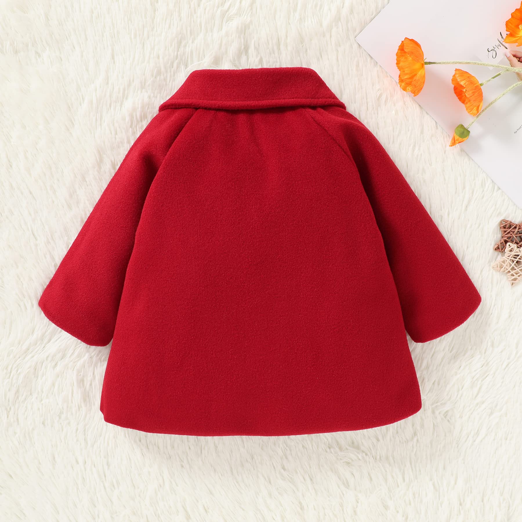 Baby Girl Winter Coats & Jackets - Warm Button Cloak Outerwear for Fall & Winter | Perfect for Outdoor Play, School & Holiday Outfits