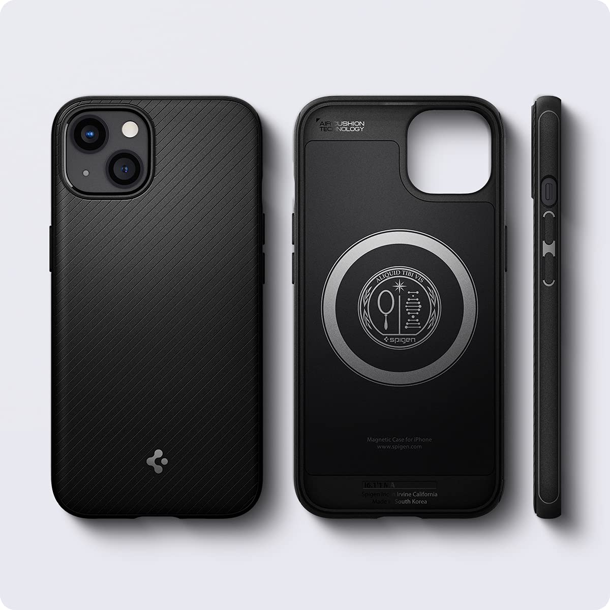 Spigen Mag Armor iPhone 13 Case (2021) - Matte Black | Magsafe Compatible Protective Cover | Perfect for Work, Travel & Everyday Use