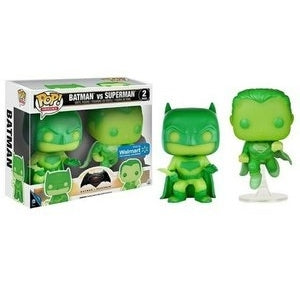 Batman vs Superman Glow in The Dark Pop! Vinyl Figures 2-Pack - Collectible Superhero Action Figures for Display, Gifts & DC Comics Fans