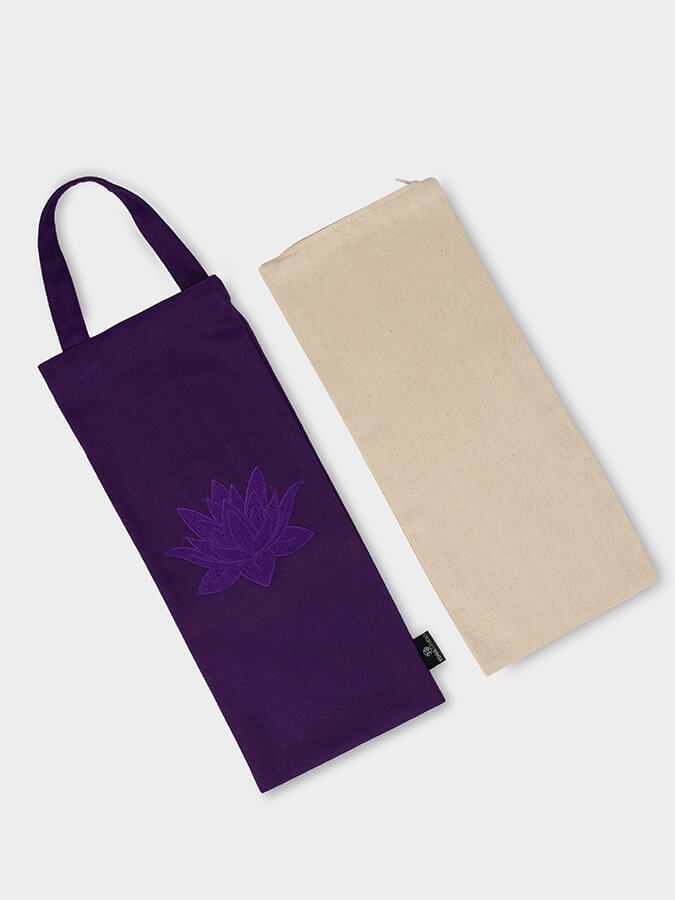 GOTS Certified Organic Cotton Yoga Sandbag Cover - Eco-Friendly & Breathable for Hot Yoga, Meditation & Home Workouts