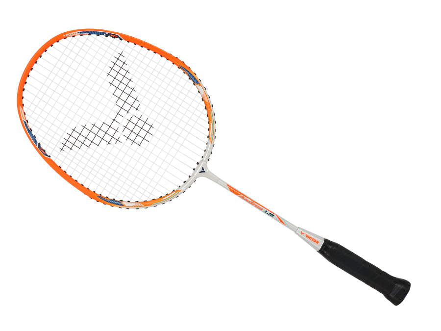 Victor Auraspeed 1JR O Strung Badminton Racket - Lightweight Junior Badminton Racquet with Pre-Strung Strings [Orange] ARS 1JRO - Perfect for Kids & Beginners Training and Casual Play