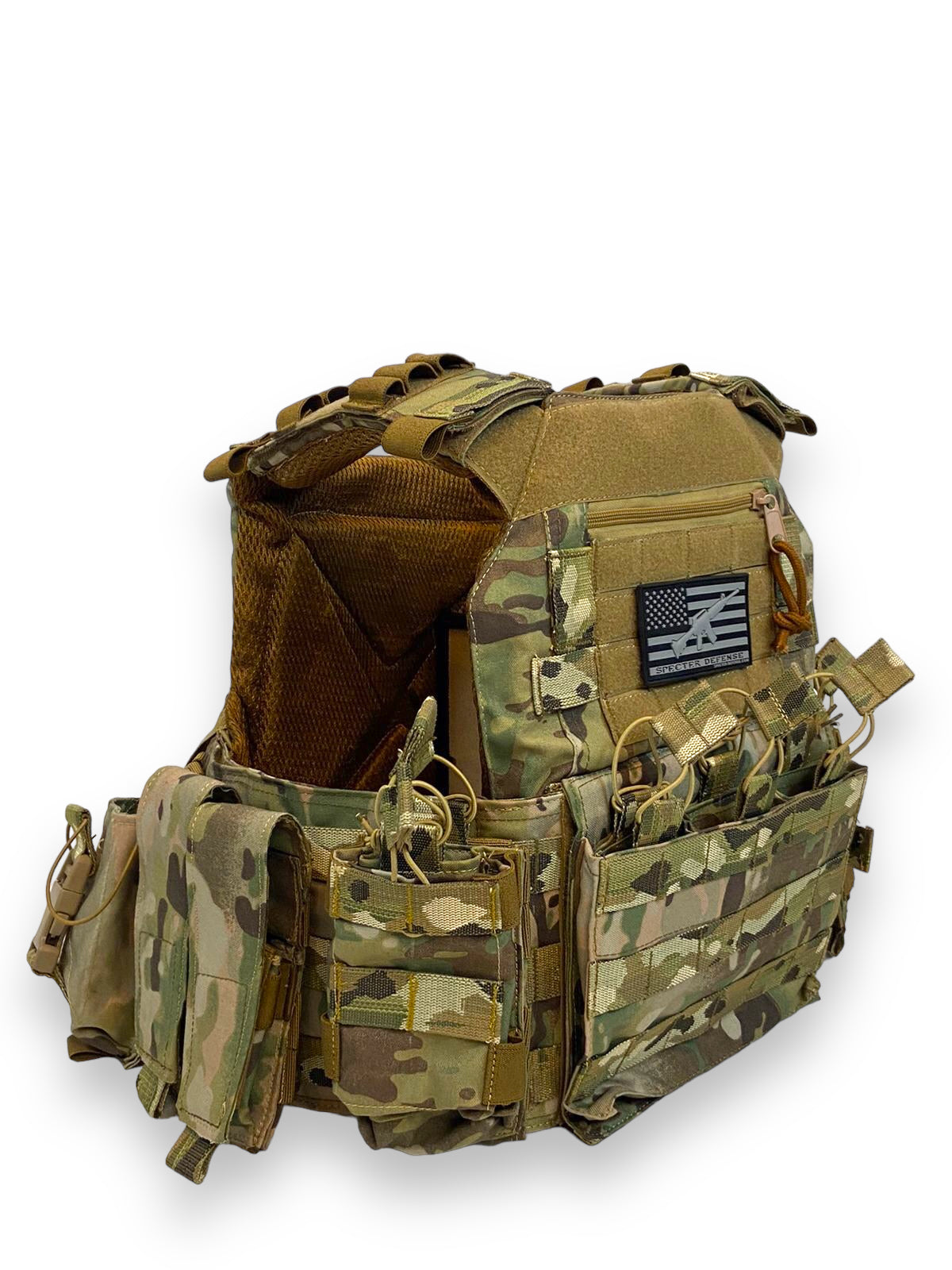 10-Pack Multicam Plate Carrier Vest (FAPV G4) - Tactical Body Armor for Military, Airsoft & Outdoor Activities