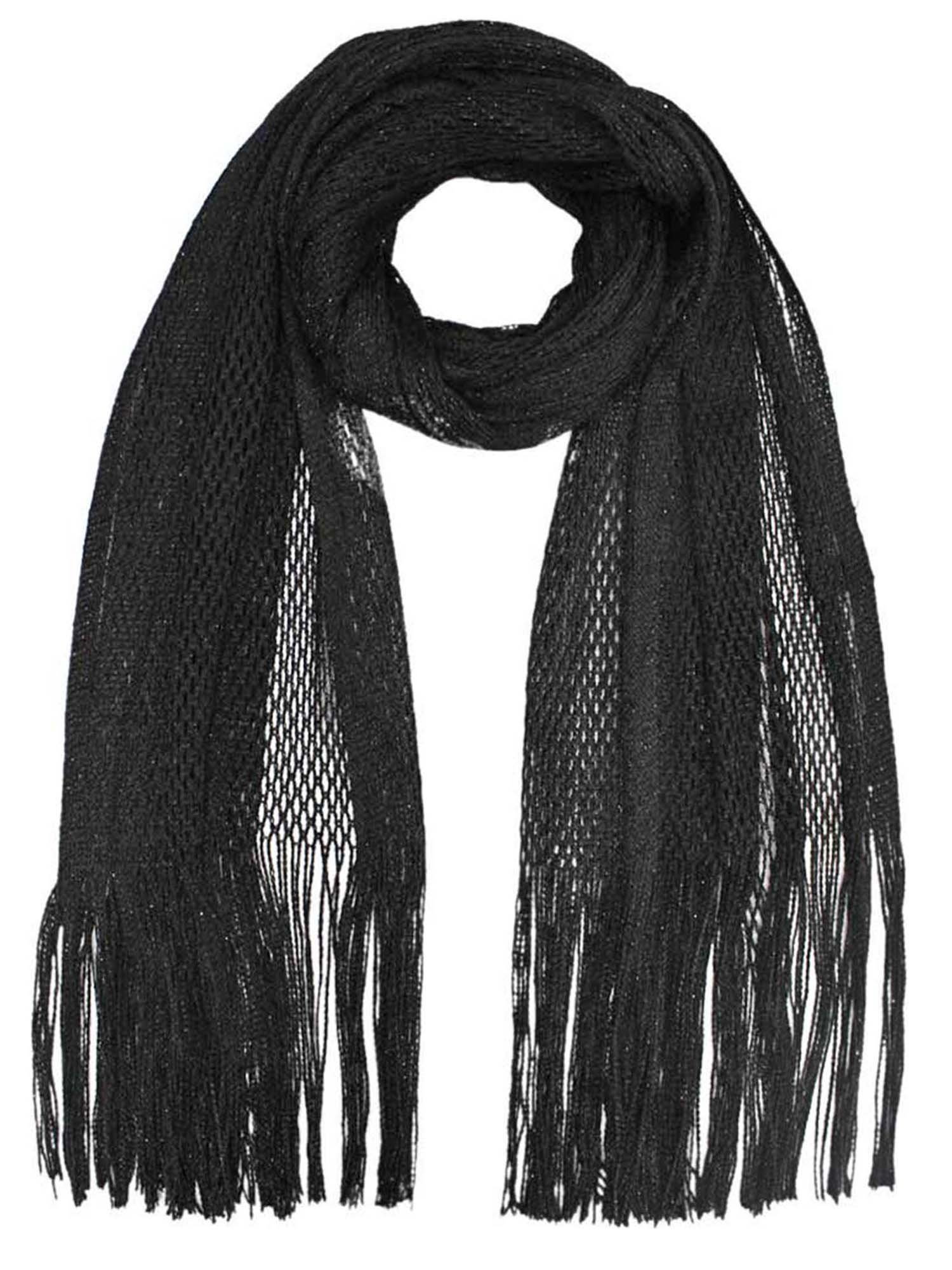 Luxury Divas Lightweight Mesh Metallic Scarf for Women - Elegant Fashion Accessory for Parties, Weddings & Evening Events - Soft & Breathable Shawl Wrap