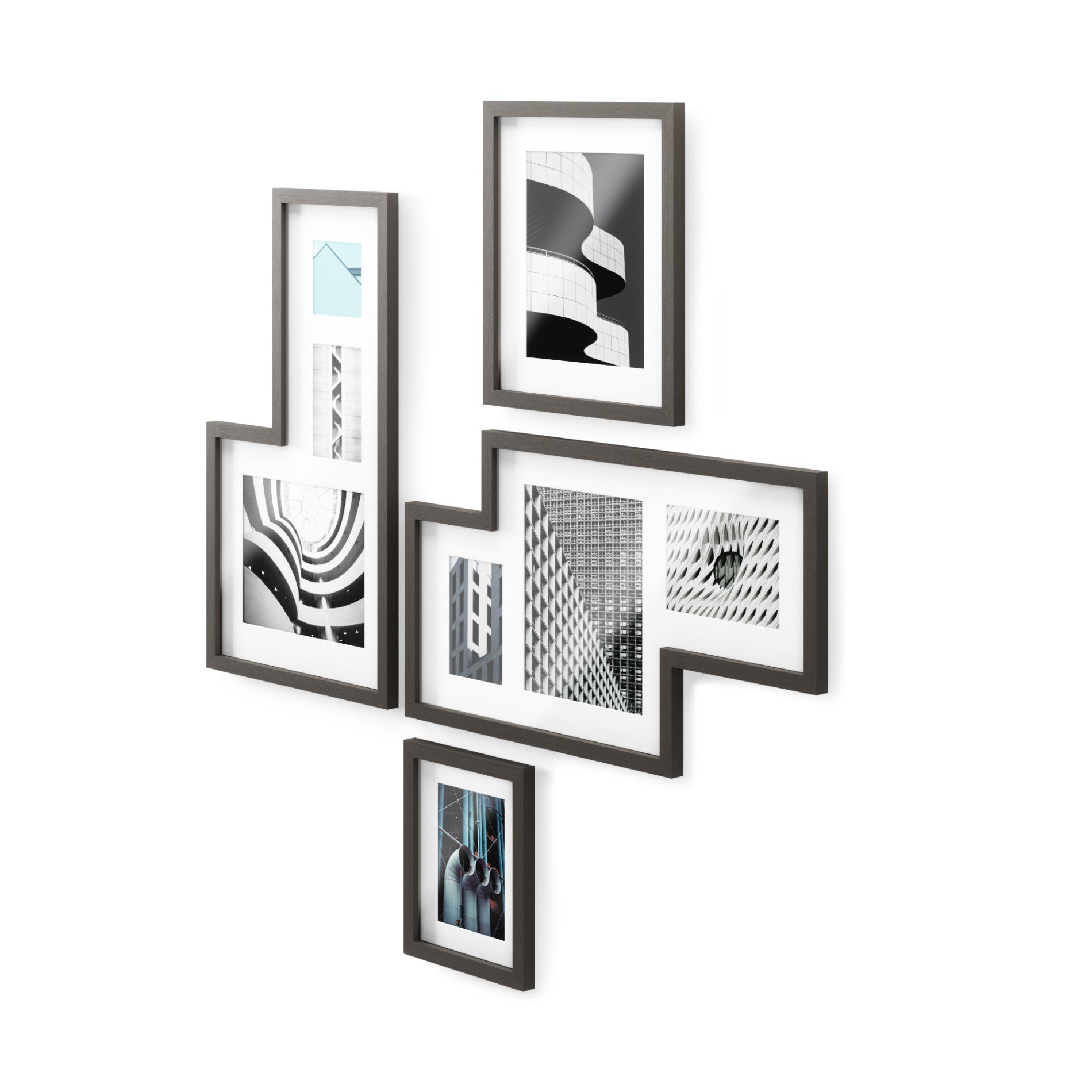 Mingle Wall Picture Frames Set of 4 - 8x10 10x12 Inches Black Gallery Frames for Home Decor, Living Room, Bedroom & Office Wall Art Display