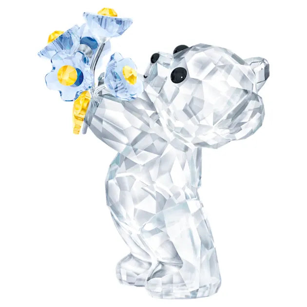 Kris Bear Forget Me Not Plush Toy - Cute Stuffed Animal Gift for Kids, Valentine's Day & Birthday Presents - Perfect for Bedroom Decor, Nursery Room, and Gift Giving
