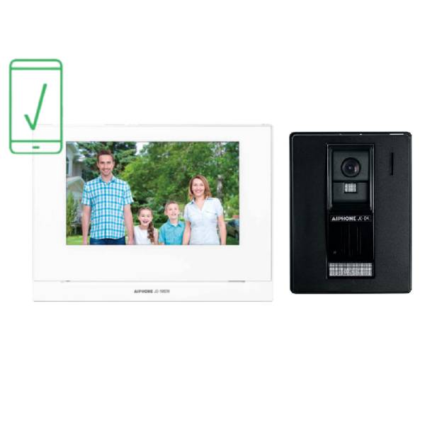Aiphone Smartphone Intercom Kit JOS 1AW - Wireless Video Door Phone System for Home & Office Security