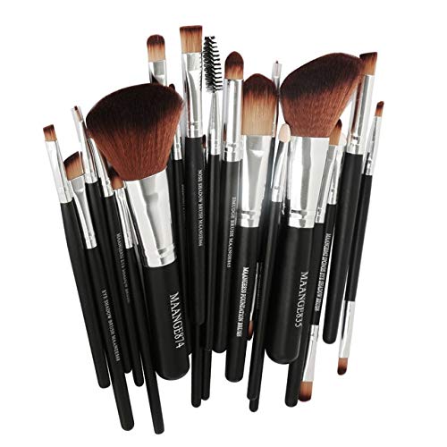 22Pcs Professional Makeup Brush Set - Eyeshadow, Foundation, Eyebrow & Lip Brushes for Flawless Makeup Application | Perfect for Daily Use, Travel & Professional Makeup Artists