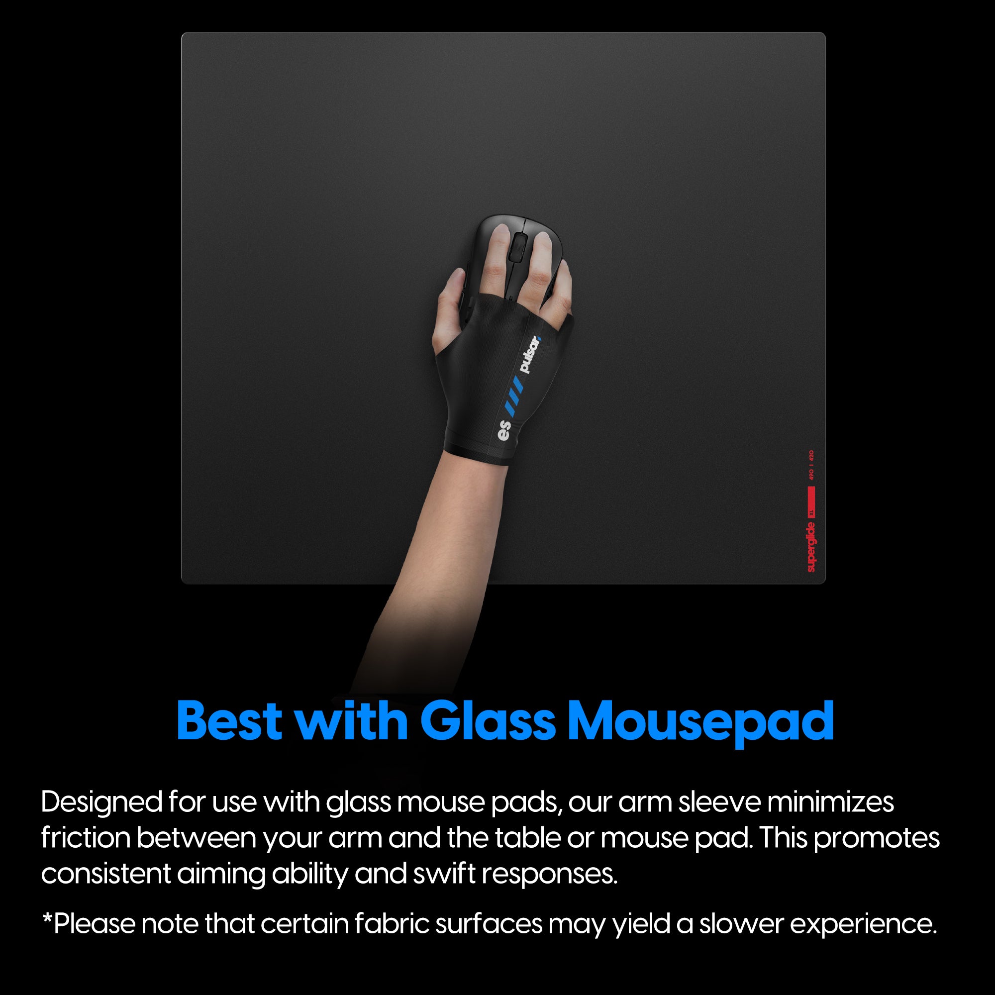 Pulsar eS Arm Sleeve - Fingerless Glove for Gaming, Sports & Outdoor Activities - Breathable Compression Sleeve for Enhanced Performance & Comfort