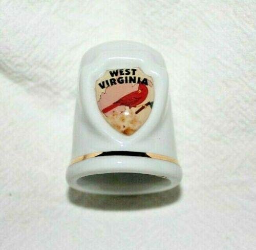 Handmade West Virginia Ceramic Thimble - Traditional Sewing Accessory for Quilting, Embroidery & Needlework - Perfect Gift for Crafters & Collectors