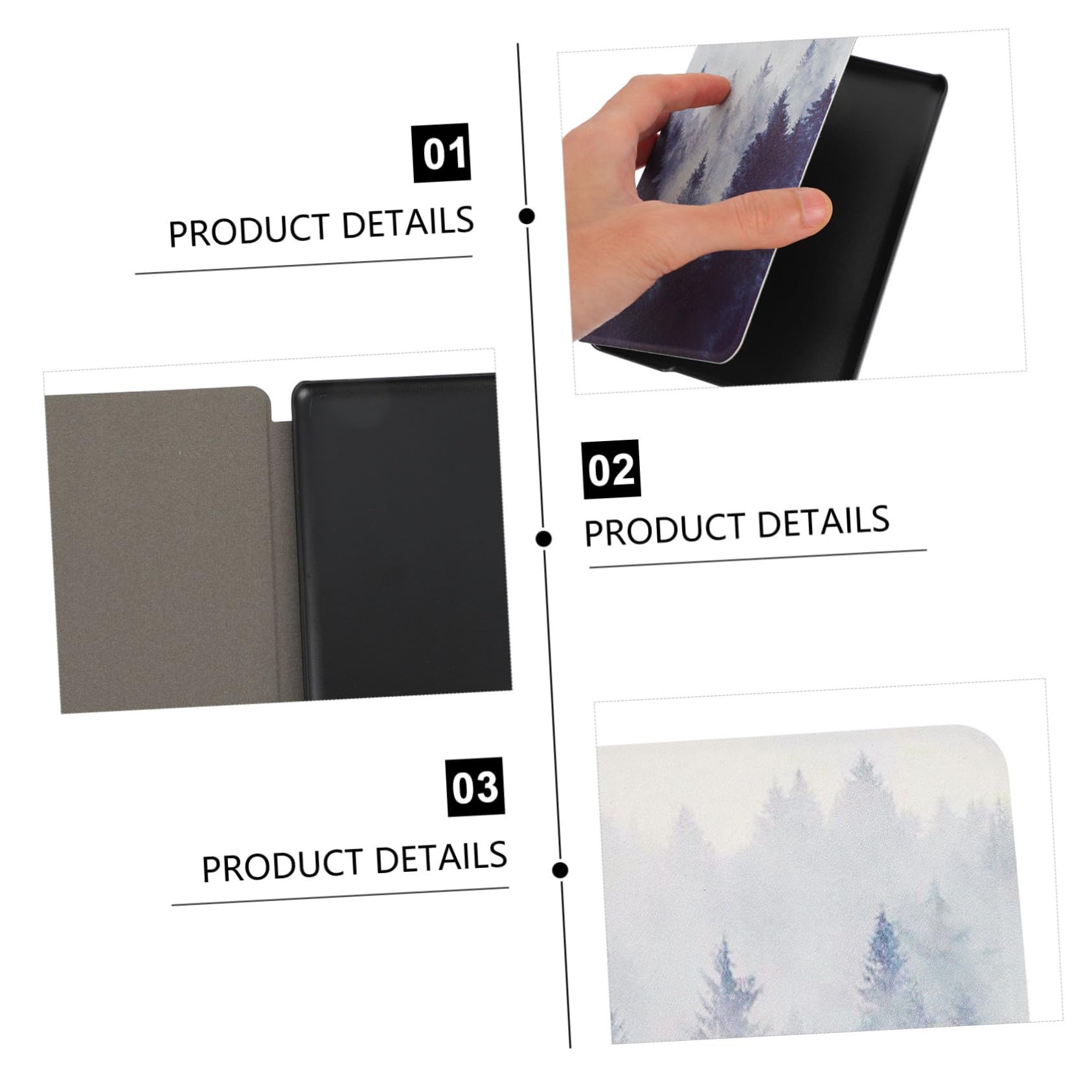Angoily 2 Pack PU Leather Protective Case for Kindle E-Readers - Slim Fit Cover with Stylish Pattern, Anti-Slip & Scratch Resistant - Perfect for Reading at Home, Travel or Commuting