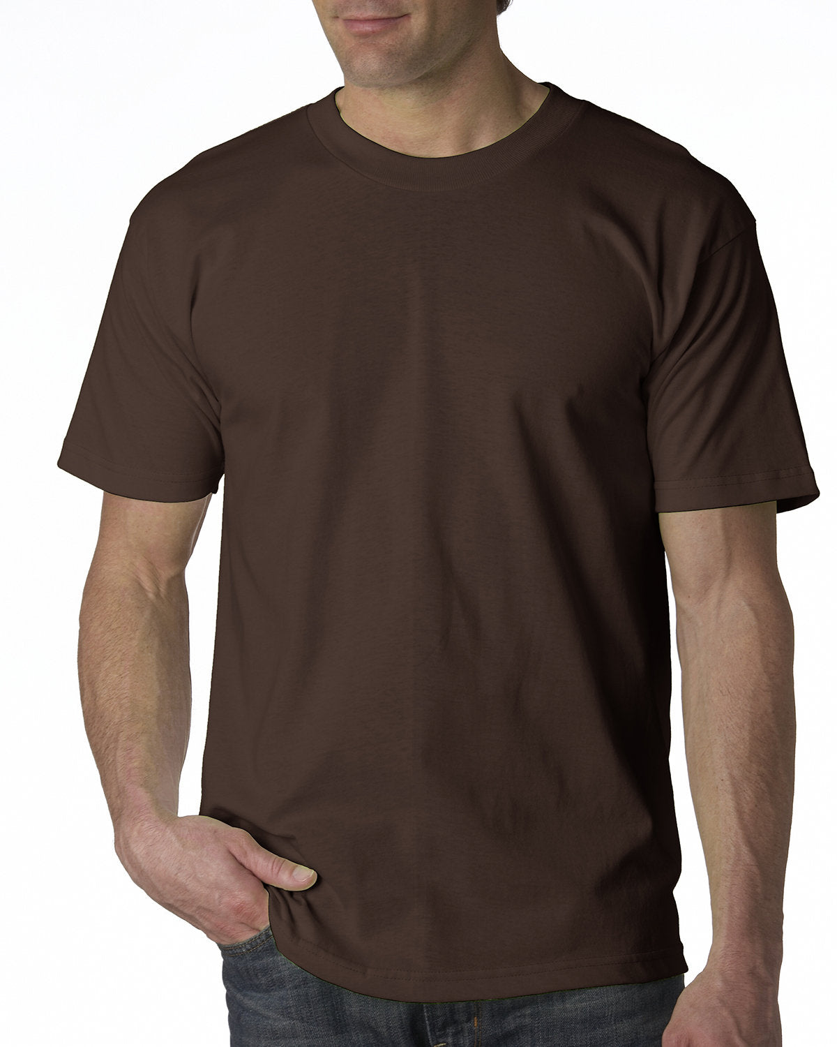 Bayside BA5100 Men's 6.1 oz 100% Cotton T-Shirt - Soft Comfort Crew Neck Tee for Casual Wear, Gym & Everyday Use