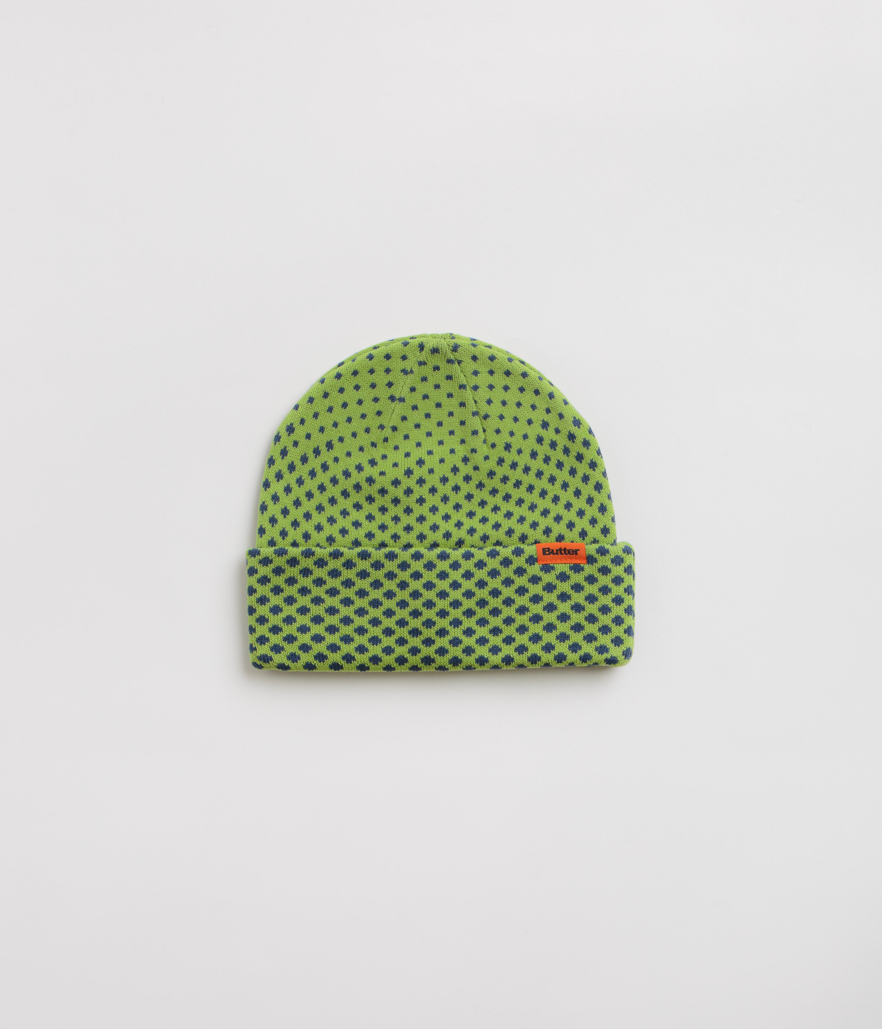 Butter Goods Halftone Cuff Beanie - Green Winter Hat for Men & Women - Perfect for Skiing, Snowboarding & Cold Weather Activities