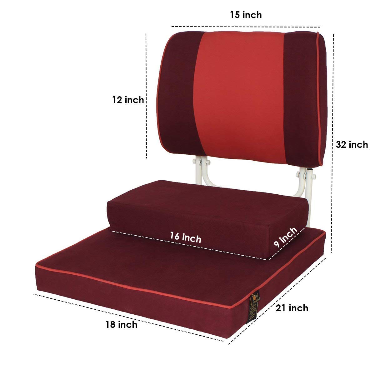 Friends Of Meditation Buddha Bliss Yoga and Meditation Chair - Premium Foldable Floor Seating for Home, Studio & Outdoor Zen Practice