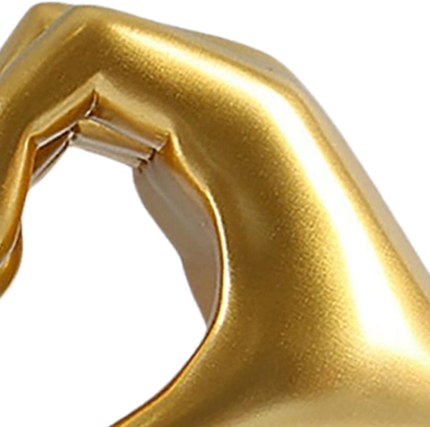 Heart Gesture Love Hand Sculpture - Golden Resin Desktop Statue for Home Decor, Living Room & Bookcase Display - Perfect for Valentine's Day Gifts, Wedding Anniversary & Romantic Home Decoration