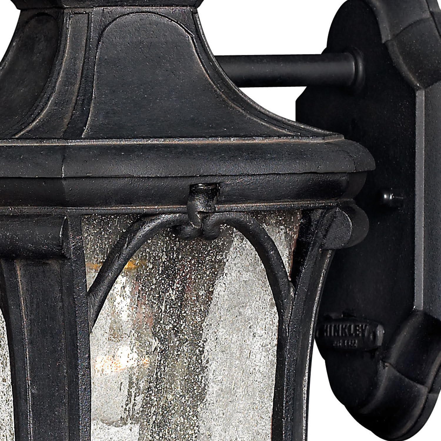 Hinkley Trafalgar Collection Traditional One Light Extra Small Outdoor Wall Mount - Museum Black Finish for Porch, Patio, and Garden Lighting
