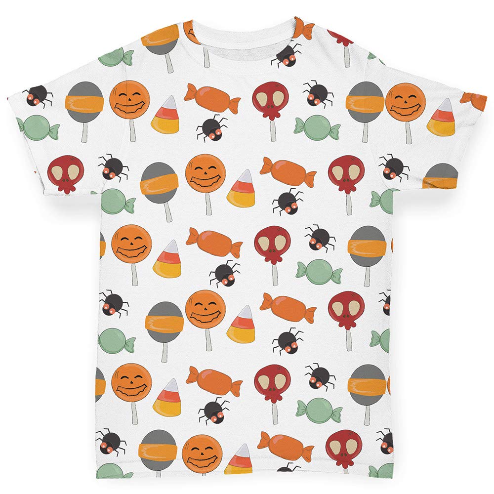 TWISTED ENVY Baby Halloween Candy T-Shirts - Cute Infant Costume for Trick or Treat, Photo Shoots & Holiday Parties