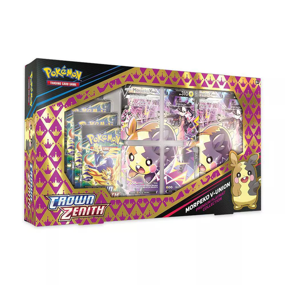 Pokemon Trading Card Game Crown Zenith Premium Playmat Collection with Morpeko V Union - Official Playmat for TCG Battles & Collectors - Perfect for Game Nights & Tournaments