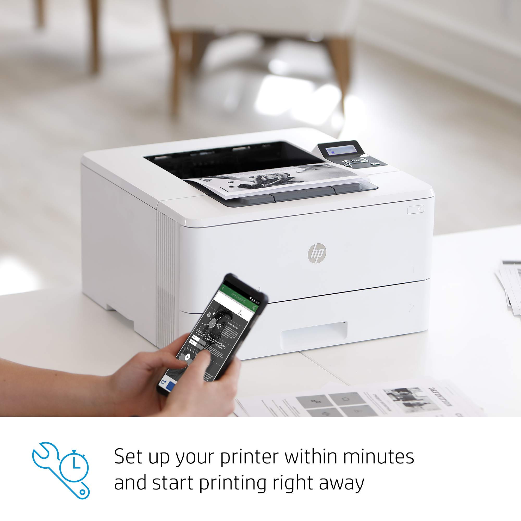 Refurbished HP LaserJet Pro M404n Monochrome Laser Printer - Fast & Reliable Office Printing | Ideal for Home Office, Small Business & High-Volume Documents