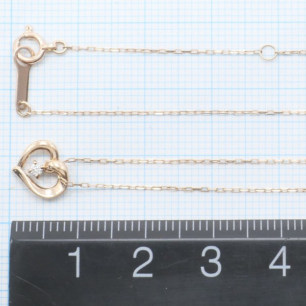 4℃ K10PG Diamond Pendant Necklace for Women - 14K Gold Plated Elegant Jewelry Gift for Anniversary, Valentine's Day & Special Occasions