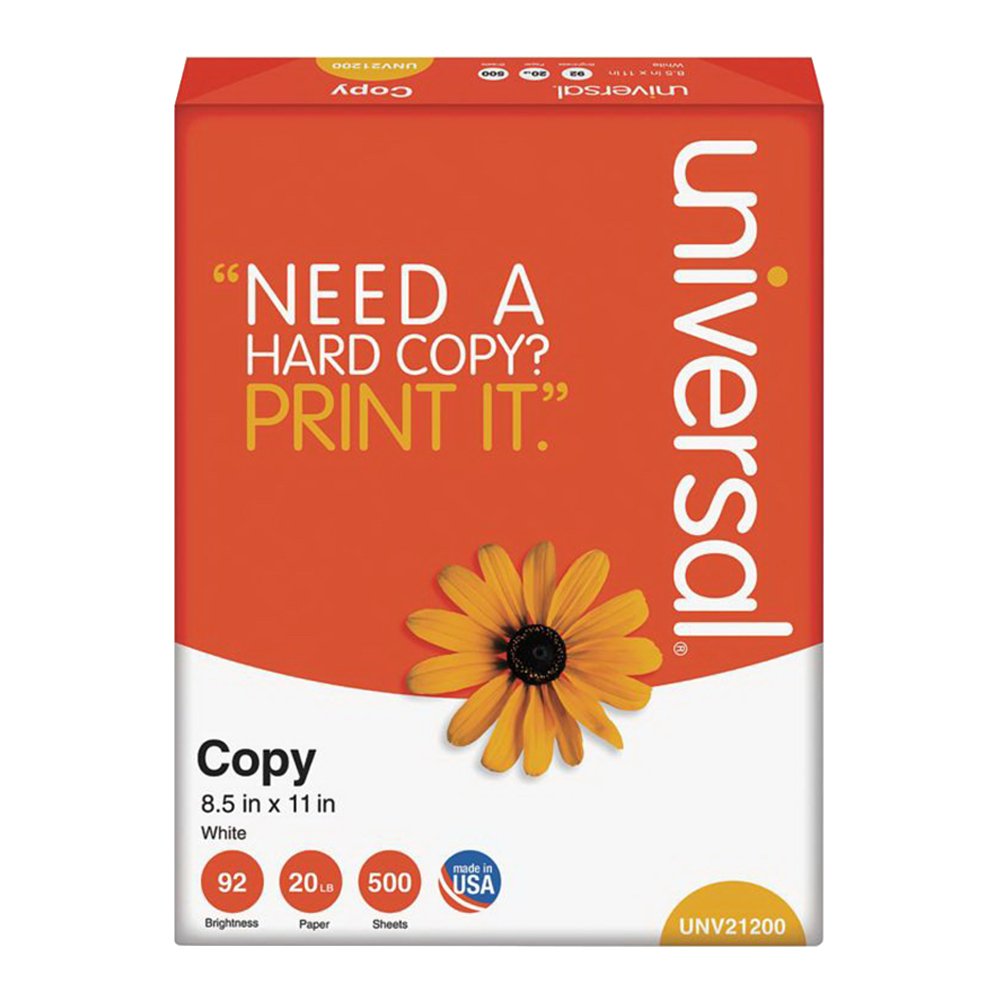 Premium Universal Copy Paper - High-Quality Multipurpose Printer Paper for Home, Office & School Use - 8.5 x 11 Inches, 20 lb, 500 Sheets/Ream - Perfect for Printing, Copying & Faxing