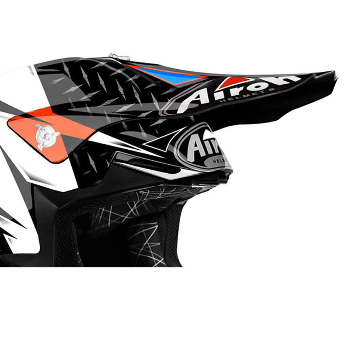 Airoh Peak For Twist Iron Orange/Black Motorcycle Helmet - Lightweight & Durable for Street Riding & Racing