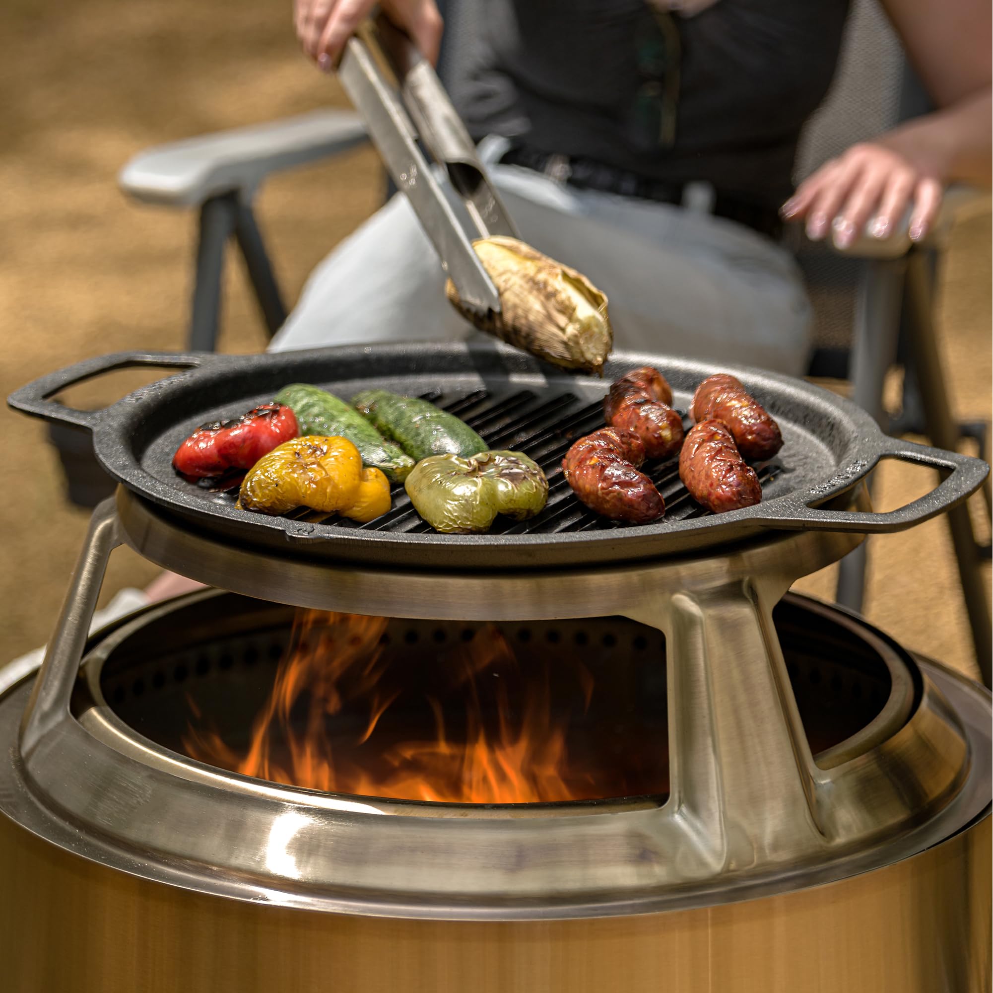 Solo Stove Large Cast Iron Grill Top - 17.75