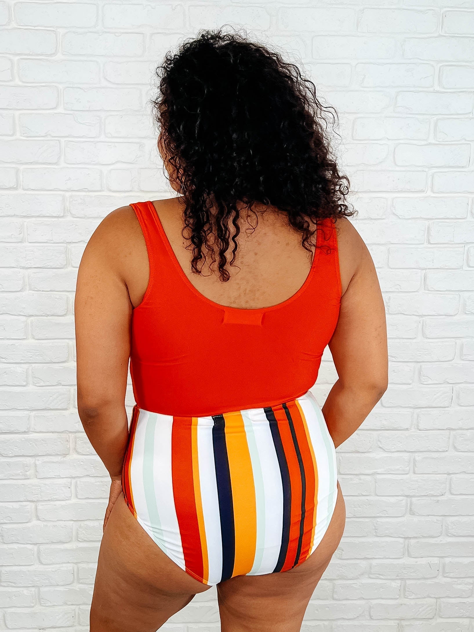 Red Bermuda Snap Up Swim Top - Women's Quick Dry Swimwear for Beach, Pool & Vacation
