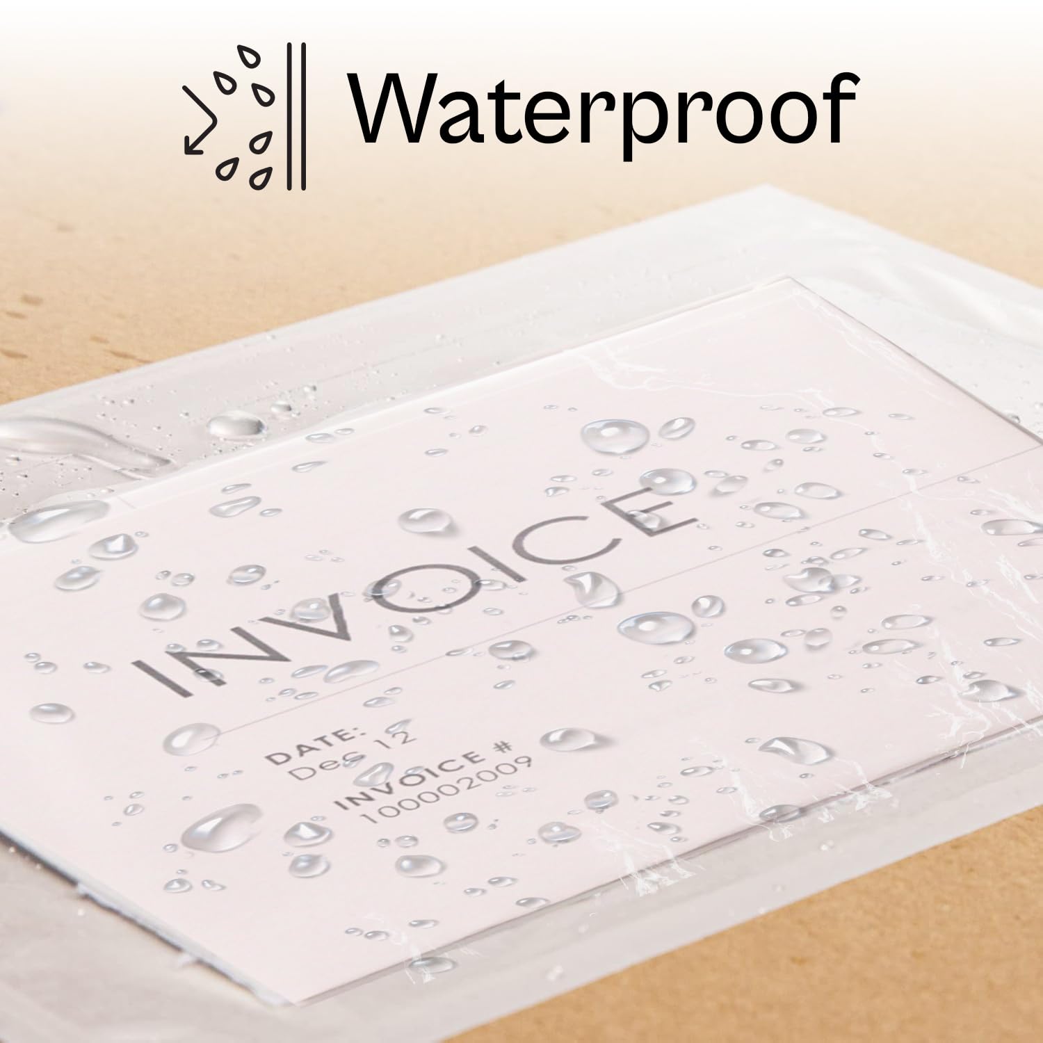 1000 Pack 4.5 x 5.5 Inches Clear Shipping Label Sleeves - Waterproof & Tear Proof Mailing Label Pouches with White Back - Perfect for Packing Slips, Shipping Labels & Document Protection (Ideal for Ecommerce, Logistics & Office Use)