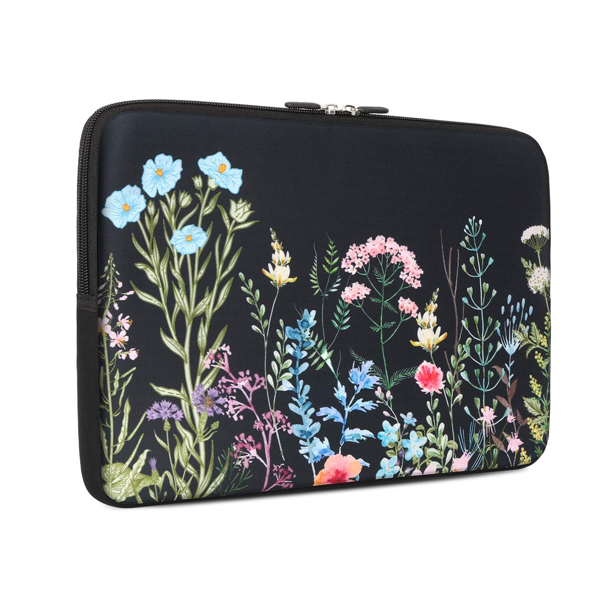 iCasso 13-13.3 Inch Waterproof Shockproof Neoprene Laptop Sleeve Case for MacBook Pro/Air - Perfect for Travel, Office & School Use - Weeds Design