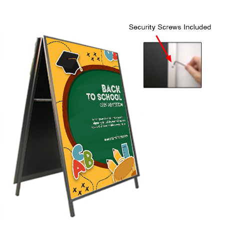 30x36 A-Frame Sign Holder with Security Screws - 1 1/4