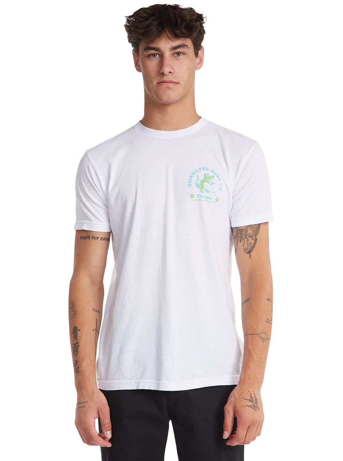 Quiksilver Men's Fl Gatorville Short Sleeve T-Shirt - Comfortable Cotton Casual Tee for Outdoor Activities & Streetwear