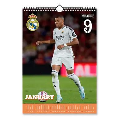 Real Madrid 2025 Wall Calendar - Official Football Club Schedule & Fixtures - Perfect for Soccer Fans, Office Decor & Gift Giving