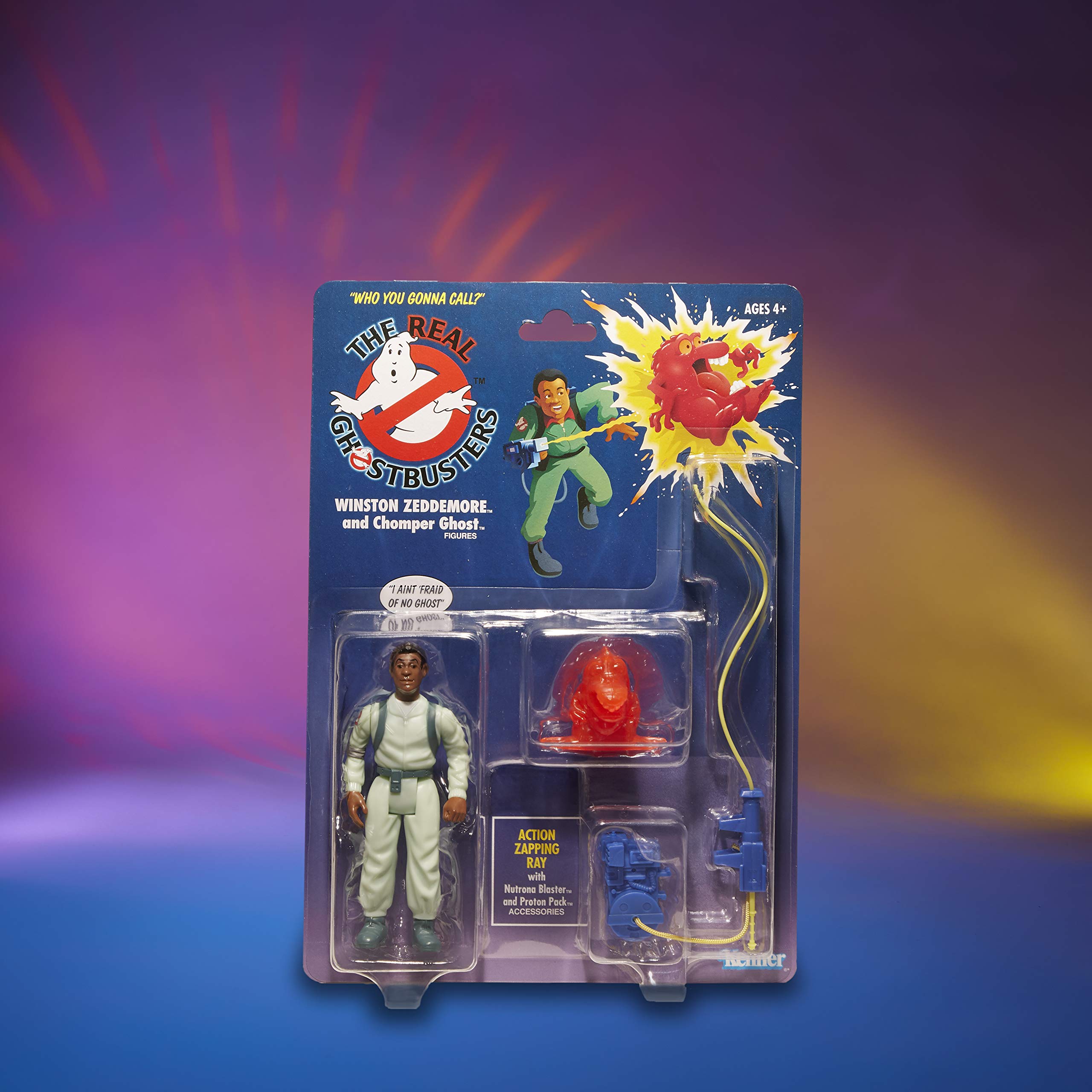 Power Rangers Ghostbusters Kenner Classics Winston Zeddemore & Chomper Ghost Retro Action Figure Toy Set with Accessories - Collector's Edition Gift for Fans - Perfect for Display, Play & Nostalgic Collections