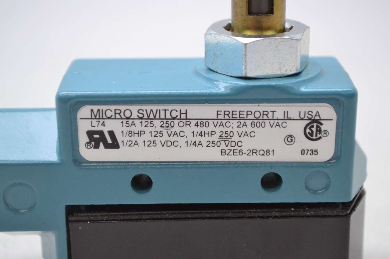 Honeywell BZE6-2RQ81 Compact Enclosed Side Mount Switch - 15 AMP Cross Roller Plunger - Ideal for Industrial Machinery, Automation Systems & Control Panels