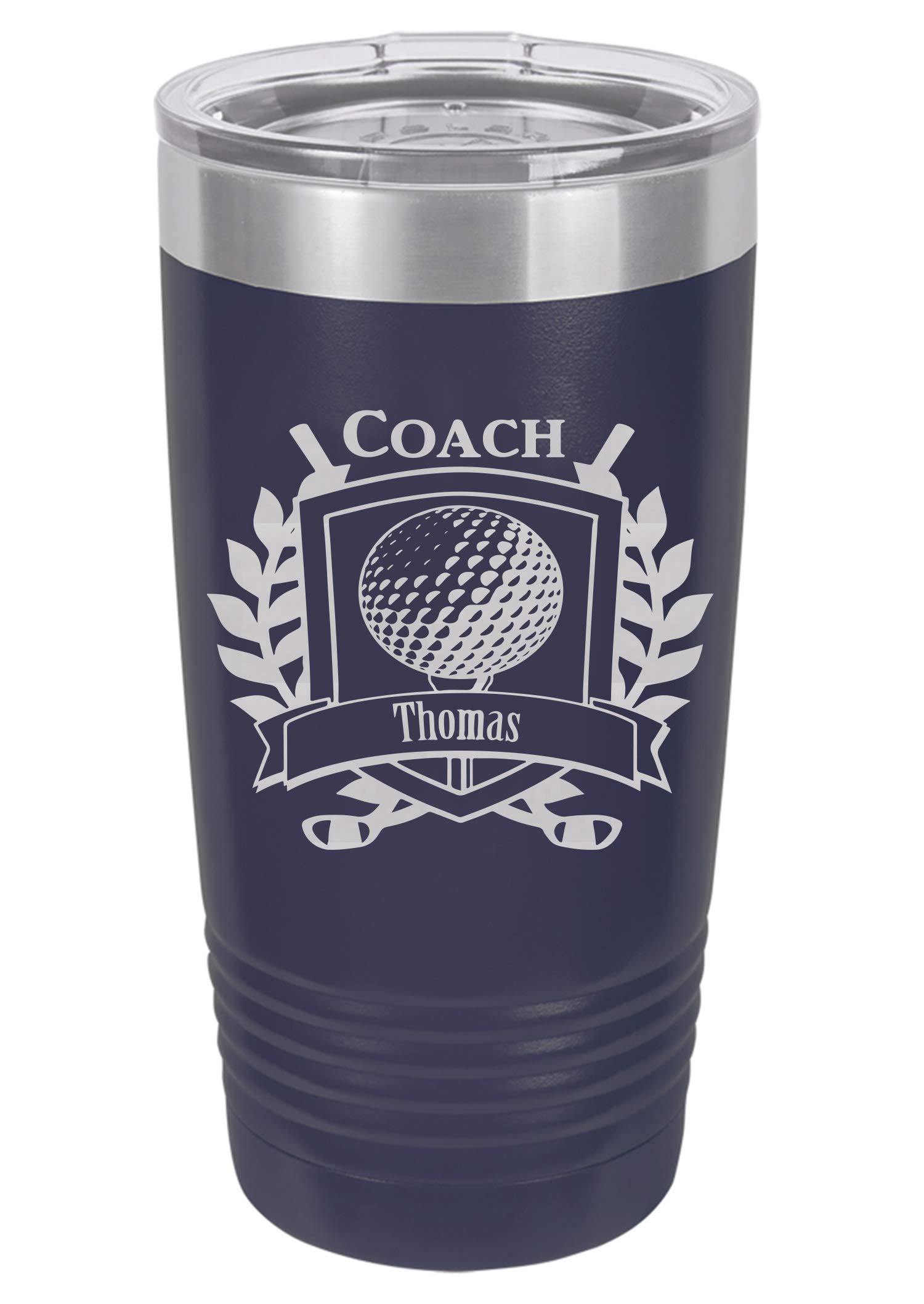 Personalized Golf Coach Tumbler - Custom Engraved Insulated Cup - Perfect Gift for Golf Coaches, Trainers & Enthusiasts - Ideal for Golf Tournaments, Training Sessions & Office Use