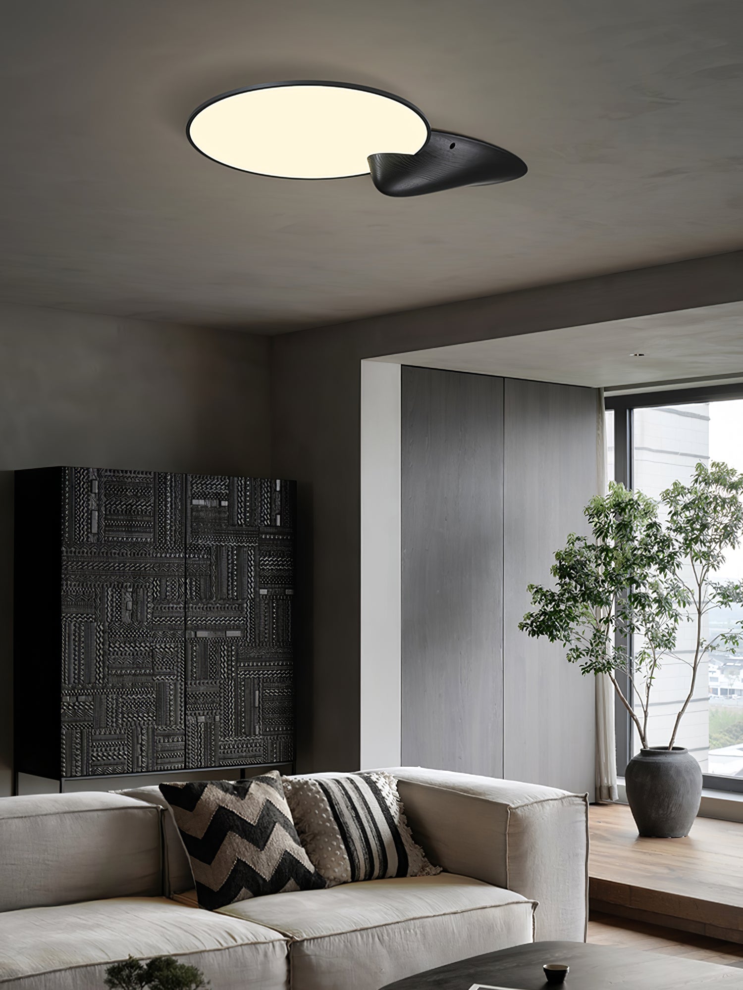 Lone Peak Ceiling Lamp - Modern LED Flush Mount Light Fixture for Bedroom, Living Room & Kitchen - Energy Efficient Indoor Lighting Solution