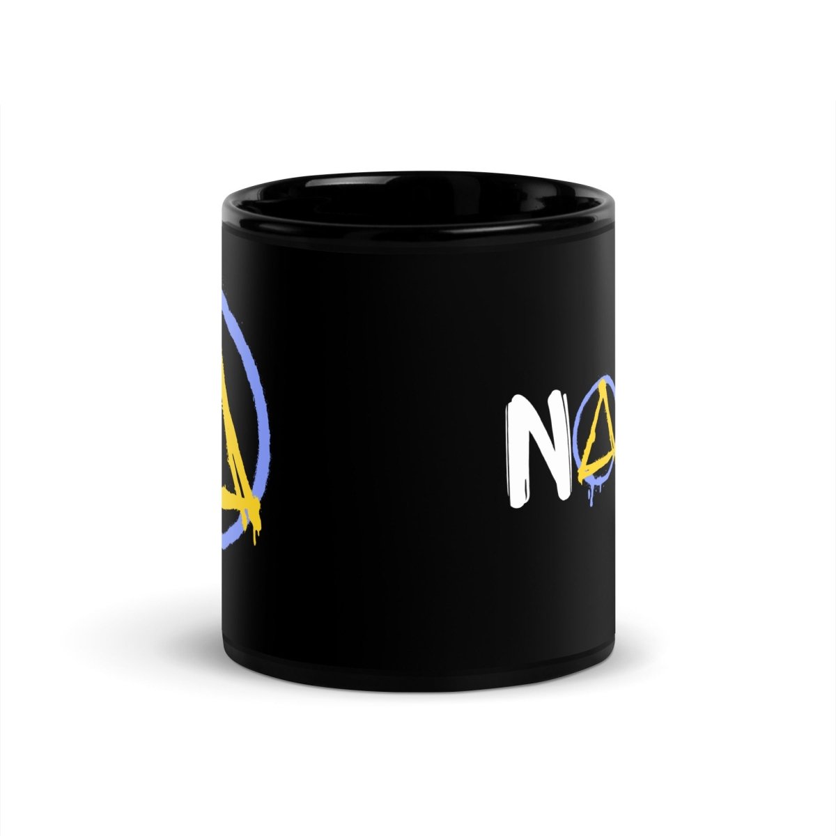 Nope Graffiti Black Glossy Coffee Mug - 15oz Ceramic Cup for Hot & Cold Drinks - Perfect for Home, Office or Gift Giving