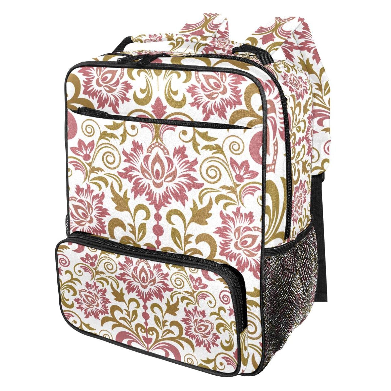 Mandala Flower Leaf Backpack for Teen Girls - Stylish Travel & School Backpack for Women - Perfect for College, Hiking, and Daily Use