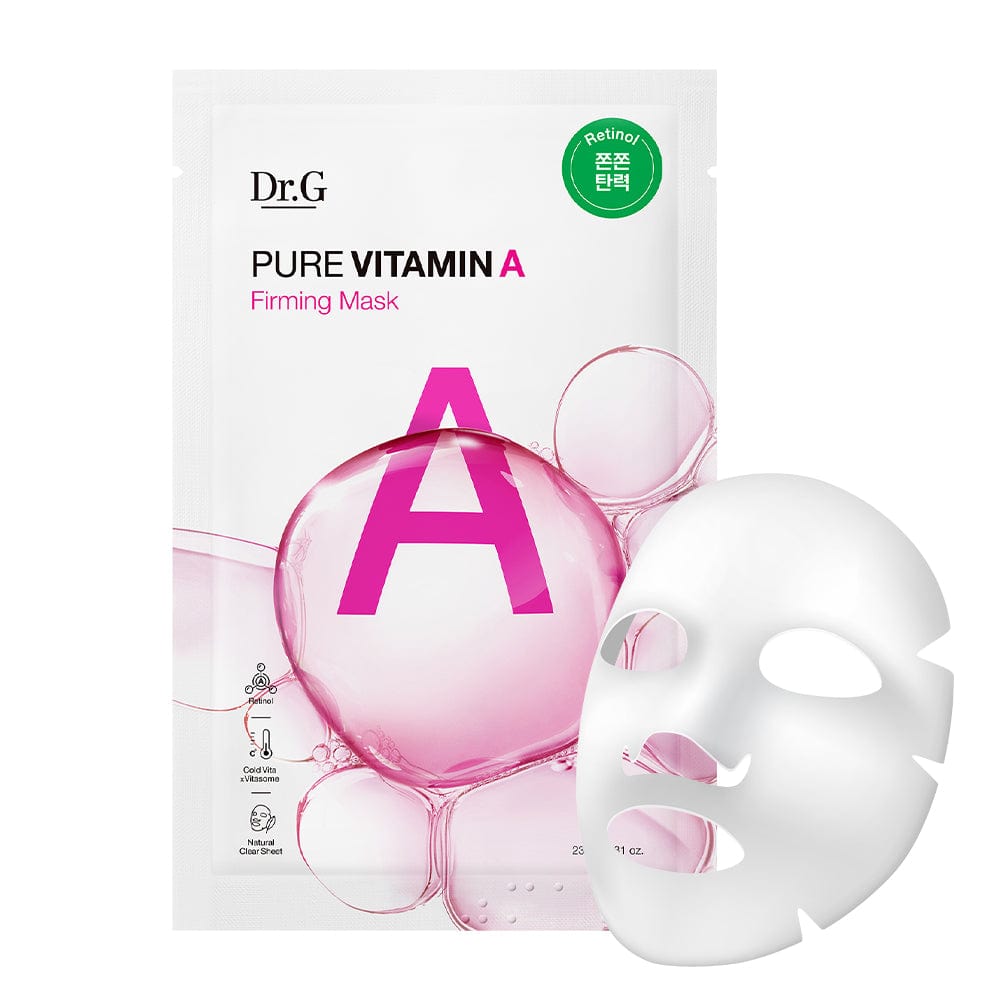 DR.G PURE VITAMIN A FIRMING MASK SET - 5 Sheet Facial Masks for Anti-Aging & Skin Tightening | Korean Skincare Treatment for Wrinkles & Fine Lines | Perfect for Night Routine, Spa Day & Self-Care