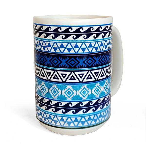 Aztec Pattern Ceramic Coffee Mug - 15 oz Insulated Travel Mug for Hot & Cold Drinks - Perfect for Office, Home, Camping & Gifts