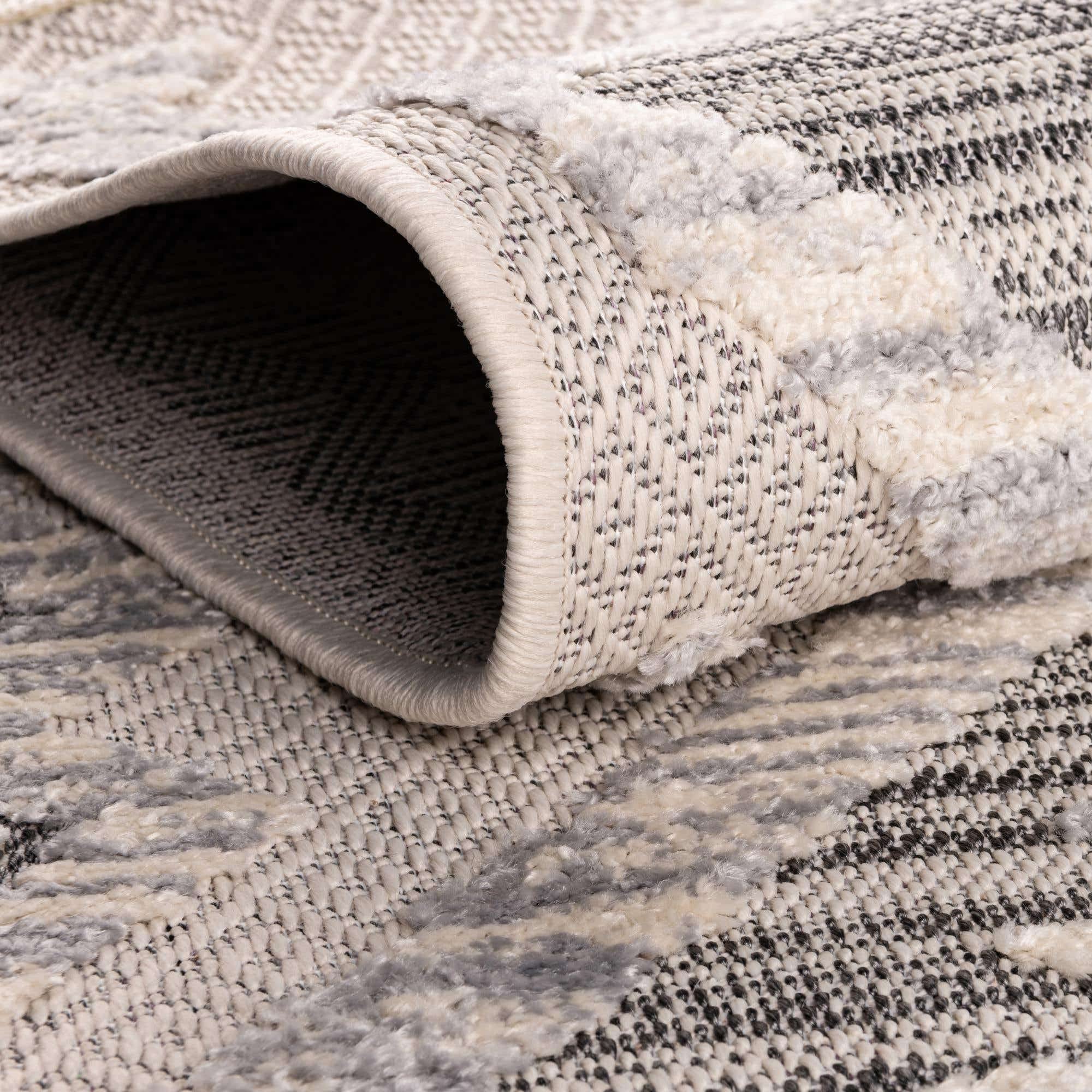 Unique Loom Arlo Collection Round Area Rug 7' x 7' - Soft Sandy Beige & Gray Modern Boho Rug for Living Room, Bedroom & Nursery | Non-Slip Floor Mat for Home Decor