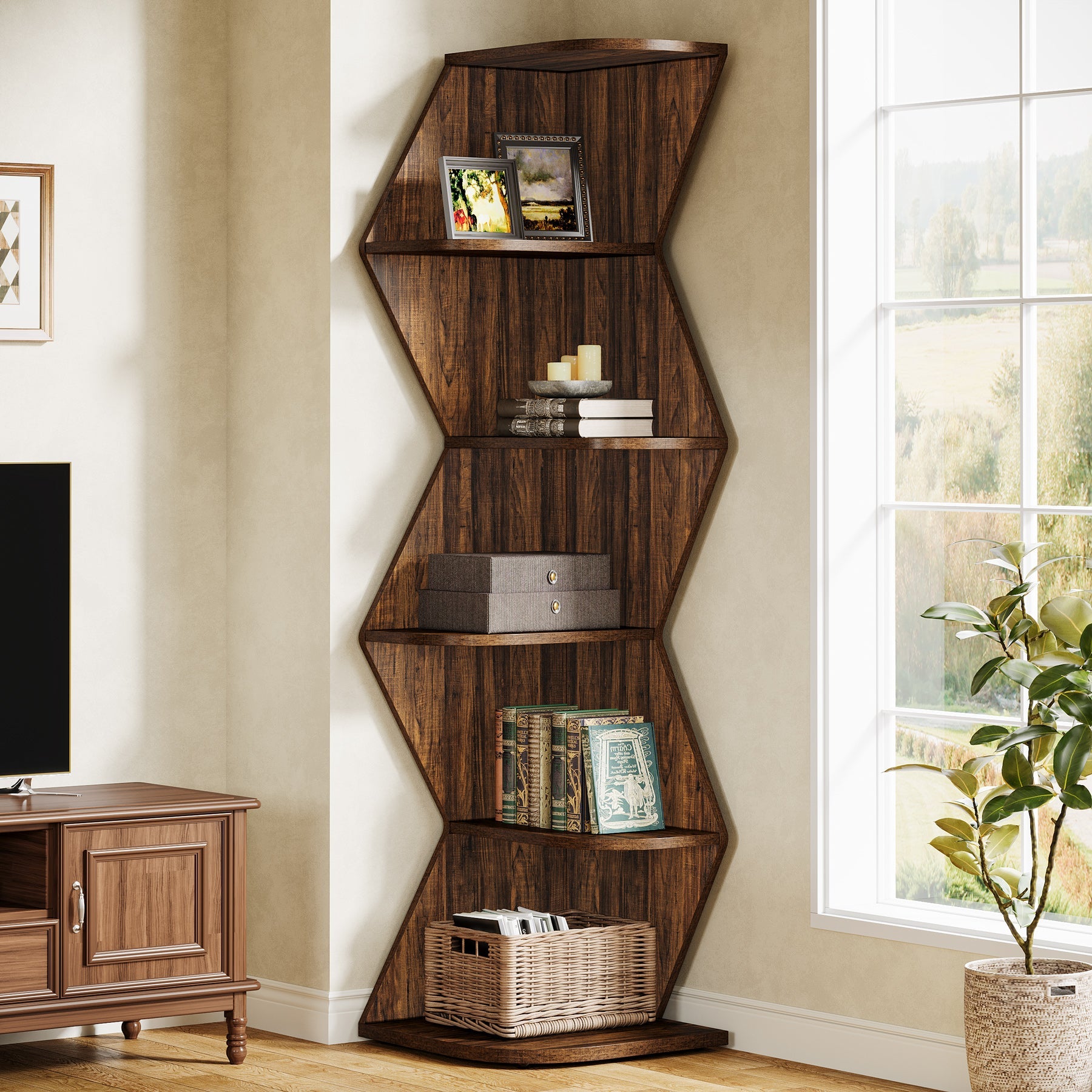 5 Tier Corner Shelf, 71.5