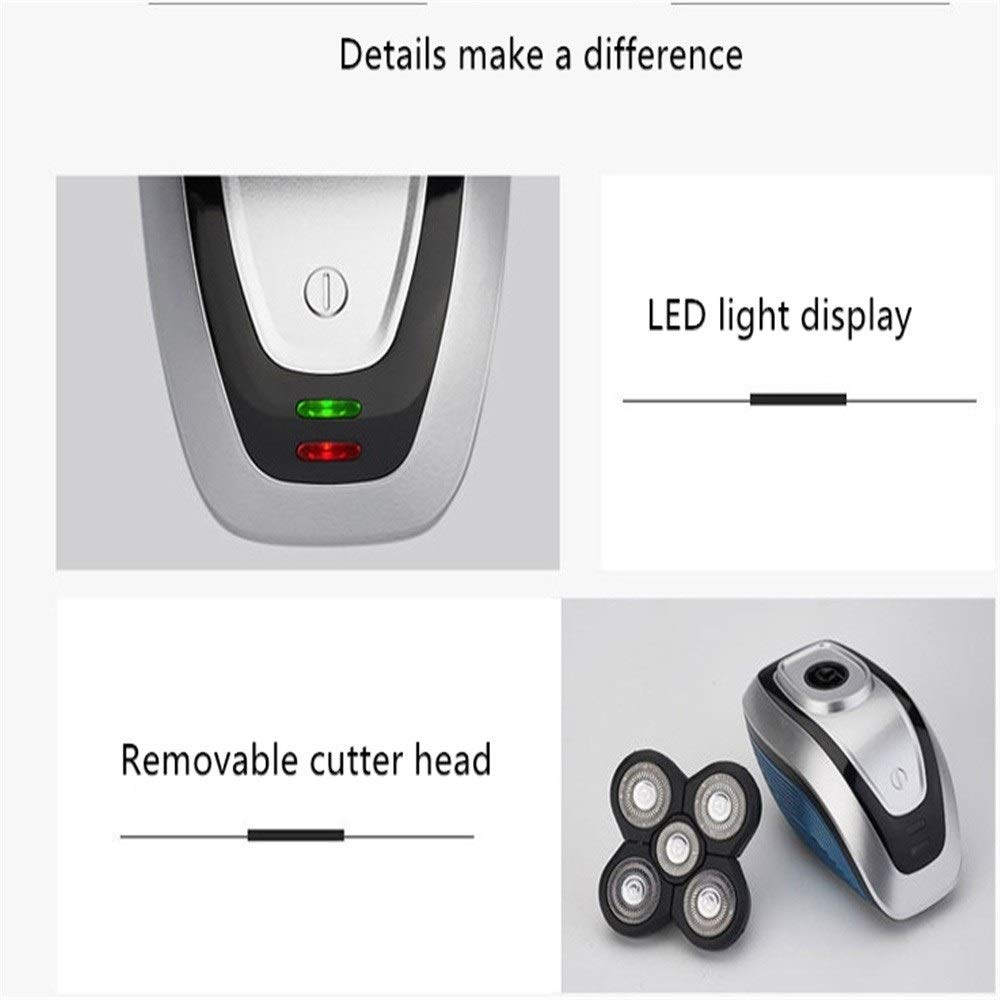 USB Rechargeable Electric Beard Trimmer & Shaver for Men - Multifunctional Grooming Kit with Precision Knife for Bald Head & Facial Hair - Perfect for Travel, Home & Professional Use