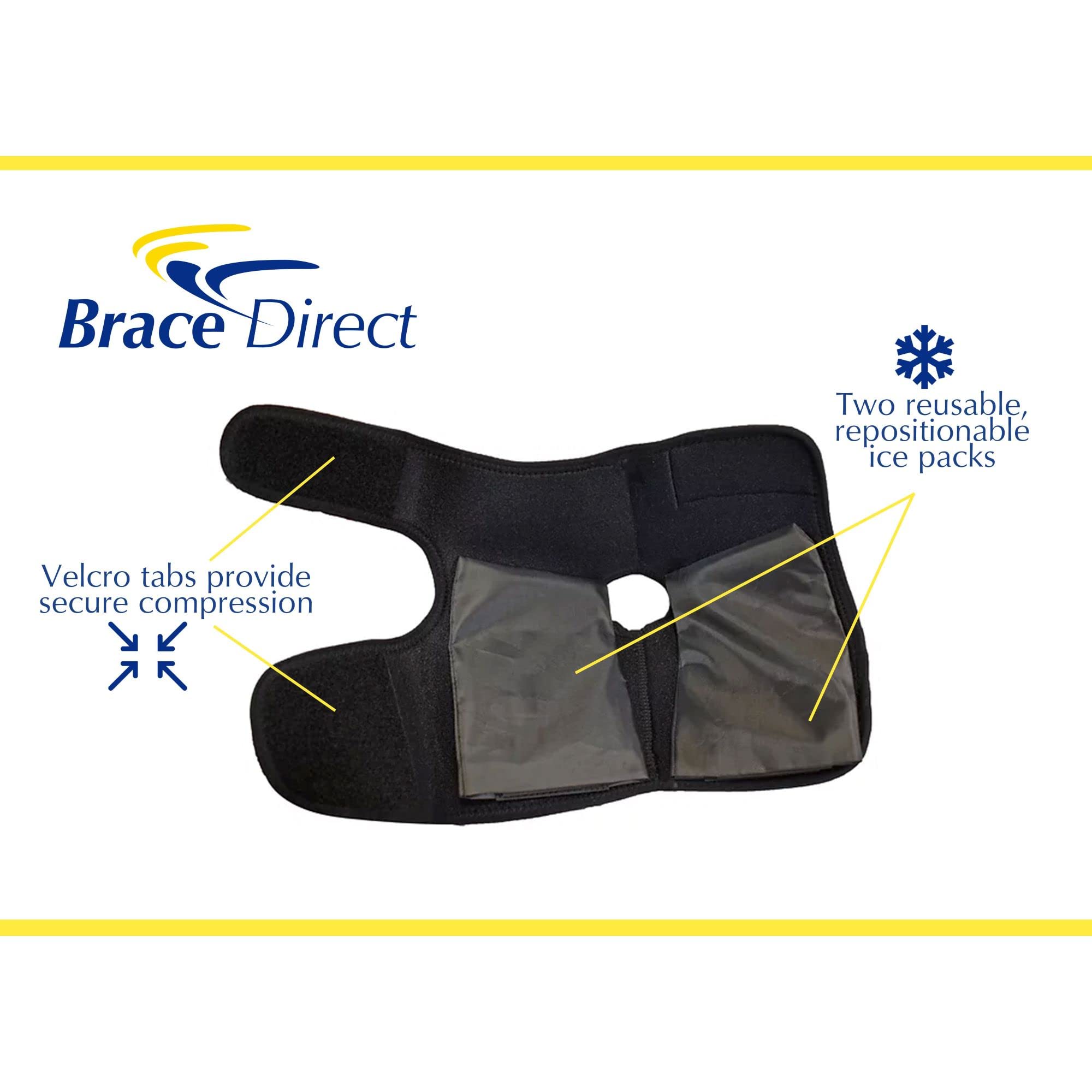 Brace Direct Full Shell Walking Boot for Ankle Support & Recovery + Foot & Ankle Ice Wrap – Ideal for Sprains, Fractures & Post-Surgery Rehabilitation
