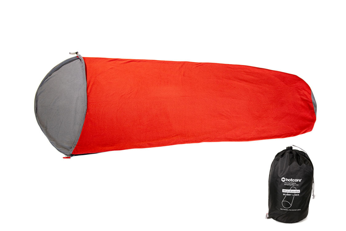 Hotcore Fleece Sleeping Bag Liner for Adults - Ultra Soft & Warm Mummy Style - Perfect for Camping, Backpacking & Cold Weather Adventures
