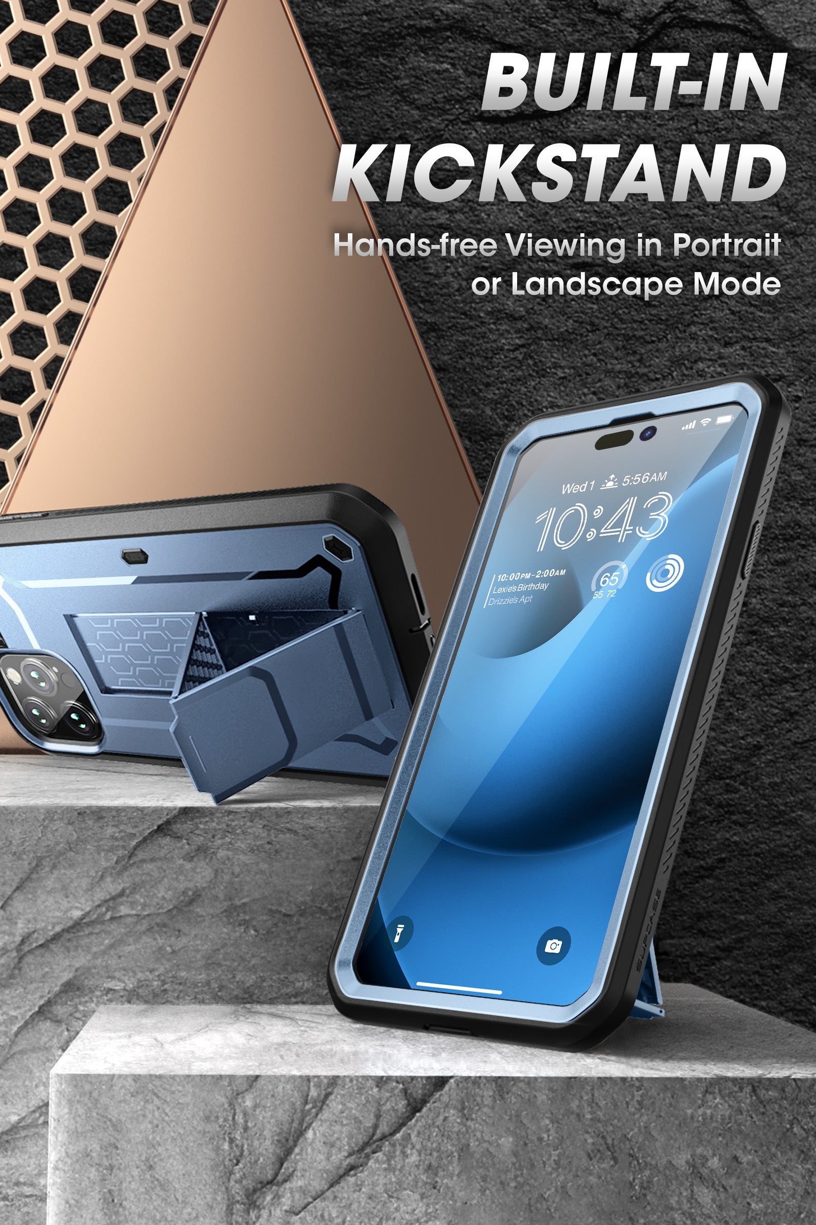 iPhone 14 Pro Max 6.7 Inch Unicorn Beetle PRO Rugged Protective Case - Shockproof, Military-Grade Drop Protection, Metallic Blue (Open Box) - Perfect for Outdoor Adventures, Construction Work & Extreme Sports